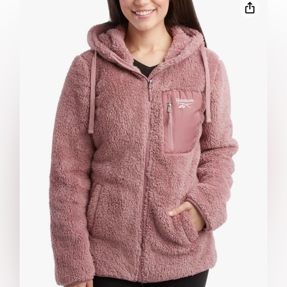 NWT Women’s Pink Reebok Jacket (Size M) - Picture 2 of 4